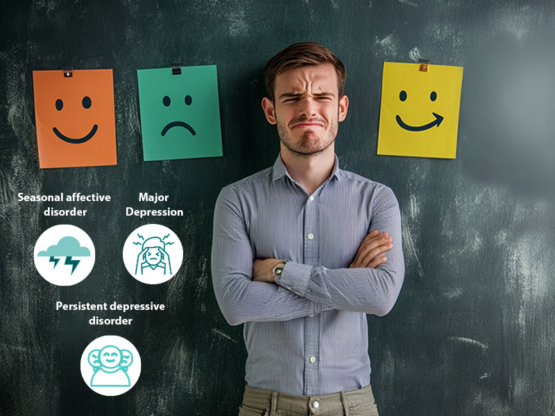 What are the types of Mood disorders