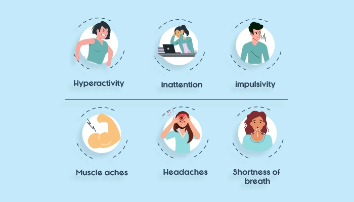 What are the major differences between ADHD and GAD