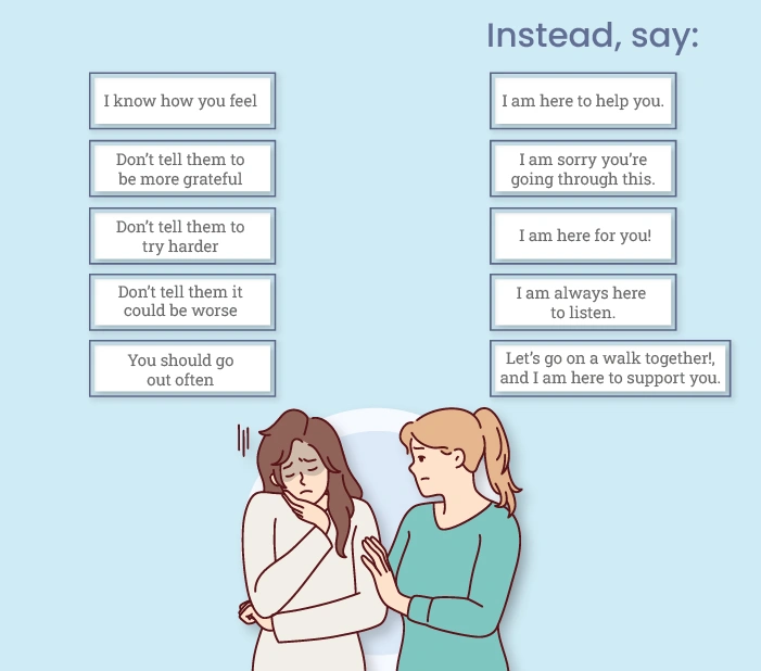 What to Avoid while talking to someone who is Depressed