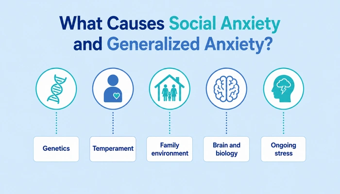What Causes Social Anxiety and Generalized Anxiety